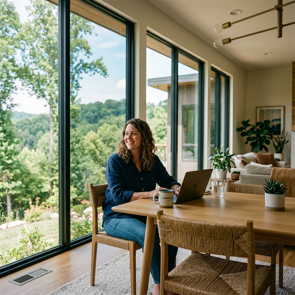 Cozy home interior with residential window tint reducing UV and glare